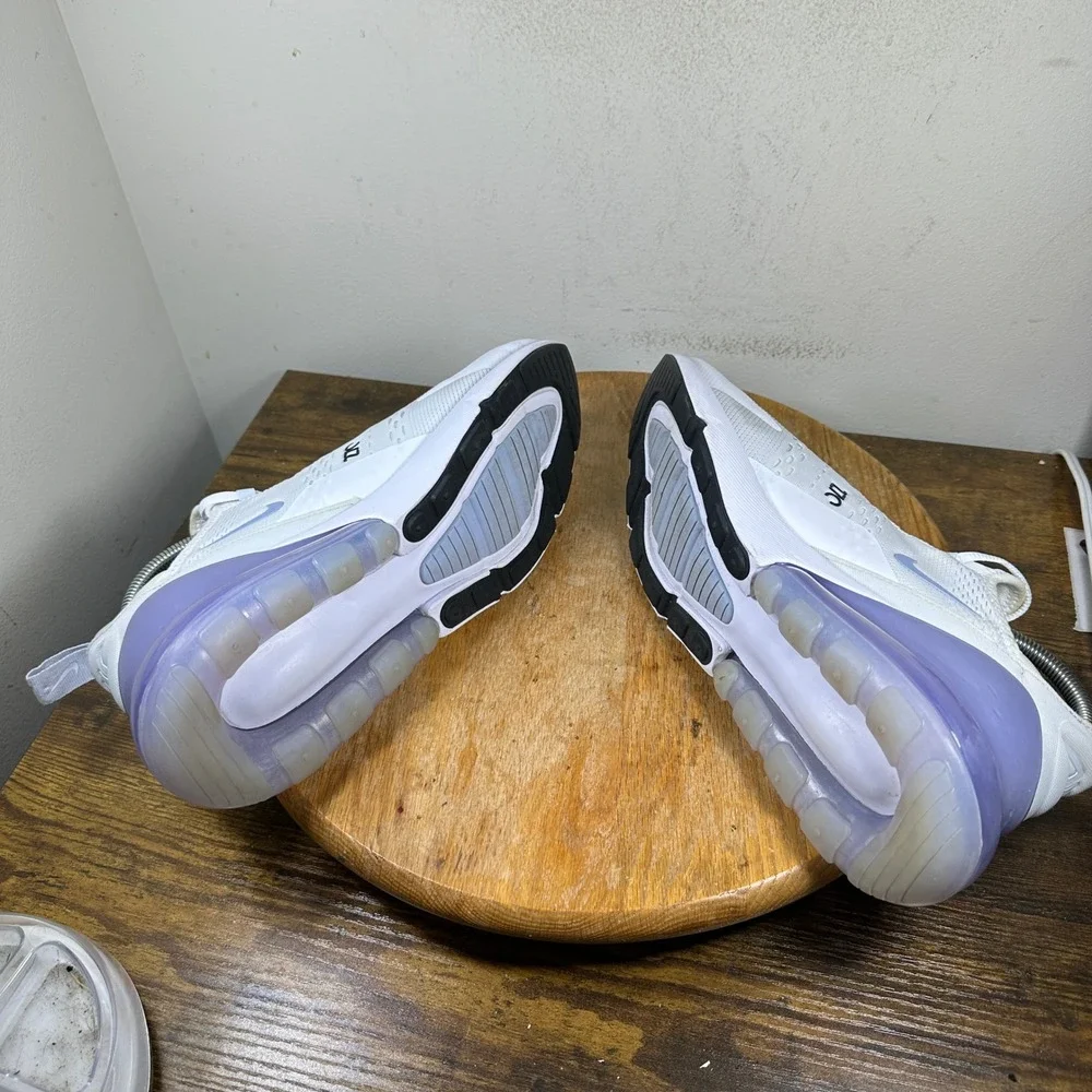 Nike Air Max 270 Womens White Light Violet Sneakers AH6789-121 Size 10